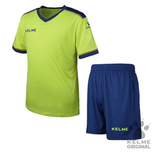 3871001 Short Sleeve Football Set Neon Yellow/Royal Blue (속팬츠X)