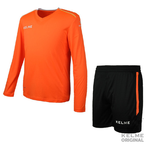 K16Z2004L Long Sleeve Football Set Neon Orange/White (속팬츠X)
