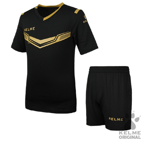 KMC160031 Short Sleeve Football Set Black/Golden (속팬츠X)