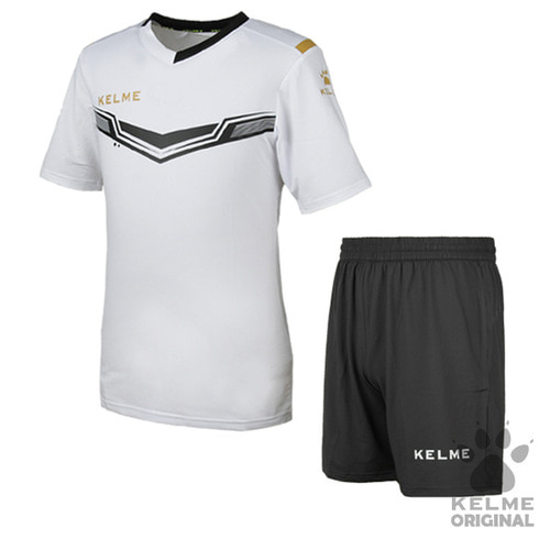 KMC160031 Short Sleeve Football Set White/Black (속팬츠X)