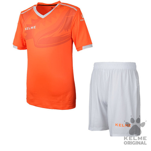 KMC160027 SHORT SLEEVE Neon Orange/White